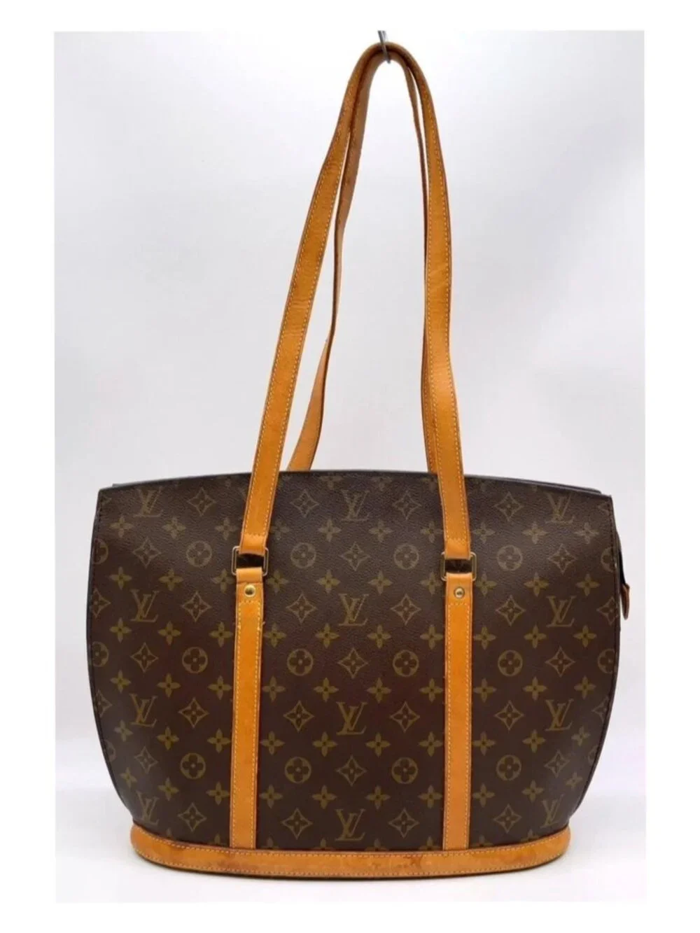 Authentic Louis Vuitton Babylone Monogram Tote Bag Vintage Brown Leather